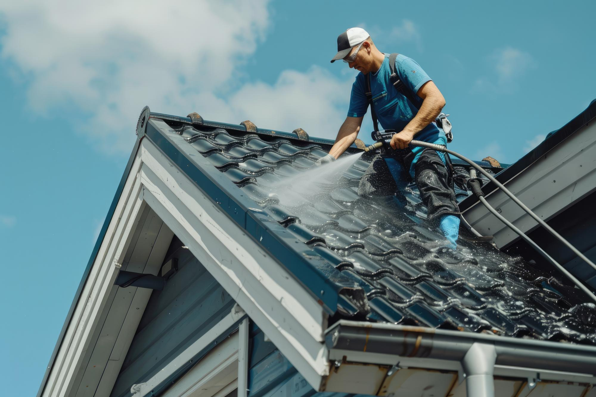 Nettoyage et demoussage toiture